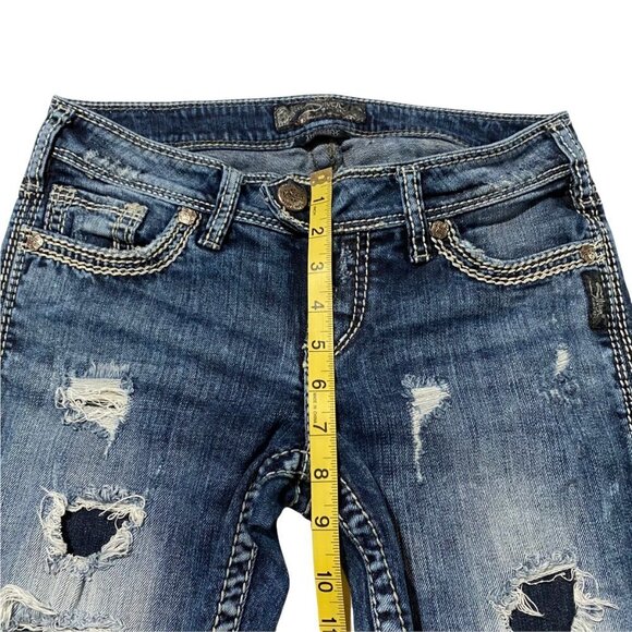 Silver Tuesday Straight Distressed Women's Jeans W28/L32.Good Preowned Condition - Picture 8 of 10